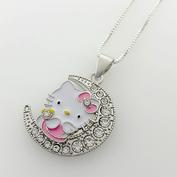 Sanrio Sweet Hello Kittys Moon Necklace - Picture 4 of 10